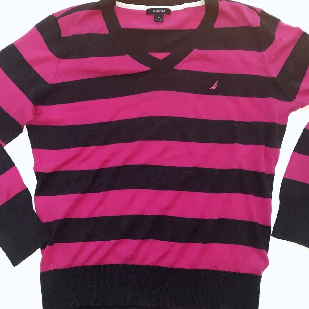 Nautica V-Neck Sweater in 100% Cotton